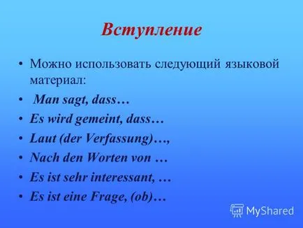 Prezentarea cu privire la modul de a scrie un eseu în limba germană