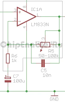 Обикновено аудио усилвател операционния усилвател lm833