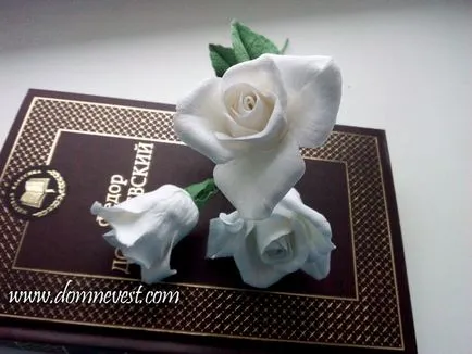 Roses polimer agyag esküvői csokor, menyasszony ház
