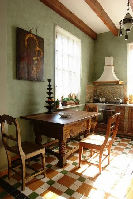 Stilul românesc în interiorul unui apartament sau a unei case, camere moderne de design în populara rustic