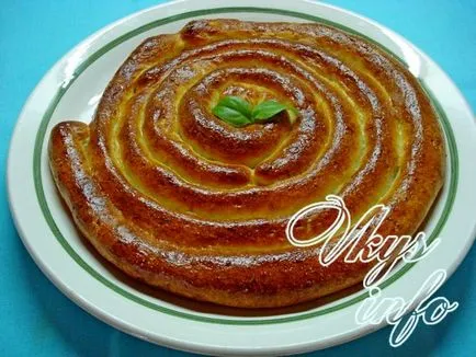 Spirál túró pite tészta recept fotó