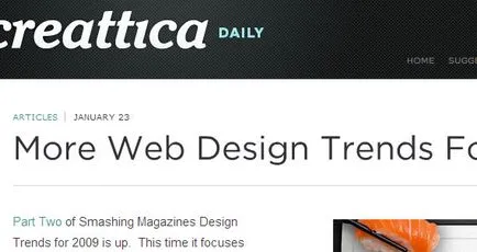 Web design trendeket a magazin hatalmas magazin