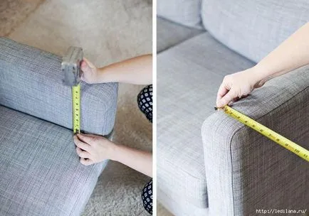 Hogyan készítsünk egy táblázatot a kanapé karfáján