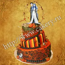 Cake Corpse Bride, The Addams Family egyedi, esküvői torta halott menyasszony