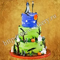 Cake Corpse Bride, The Addams Family egyedi, esküvői torta halott menyasszony