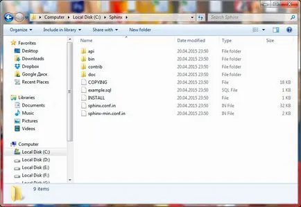 Instalarea și configurarea Sfinx pe Windows