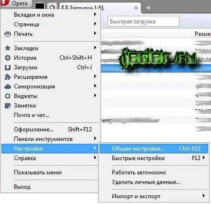 Accelerarea și optimizarea browser-ul Opera 12