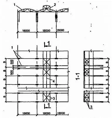 Selectarea coloanelor de rețea și stabilirea dimensiunilor interioare ale pe un nivel industrial