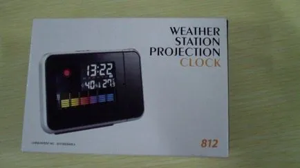 stație meteo ceas cu alarmă ceas și proiector timp cu ecran LCD