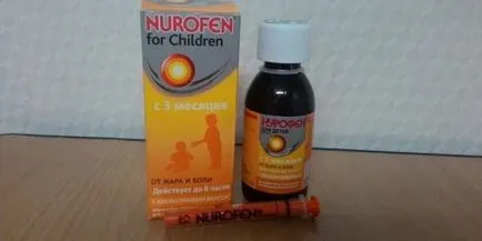 Prin acționează ca sirop pentru copii Nurofen, la o temperatură de caracteristici de reducere a căldurii