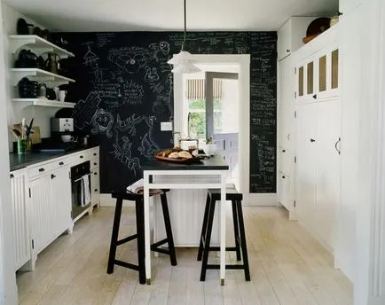 Черно-белите тапети за кухнята, как да изберете какво да се съчетае интериор, гледки, широкоекранен, снимка,