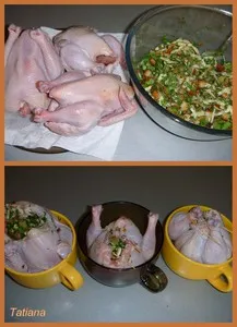 Töltött csirke csemege uborka tarka, sült zöldségek egy lépésről lépésre recept fotók