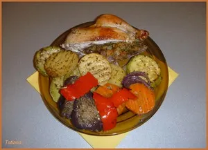 Töltött csirke csemege uborka tarka, sült zöldségek egy lépésről lépésre recept fotók