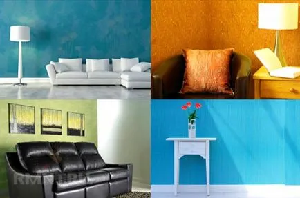 Декоративни боядисване на стените, вместо тапети