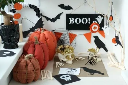 decor de Halloween pe mâinile sale - idei simple