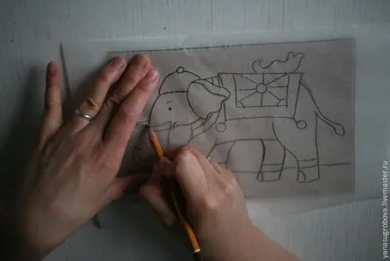 Készíts egy falfestmény-mozaik gyöngyös indiai elefánt a gyerekek - a tisztességes iparos - kézzel készített,