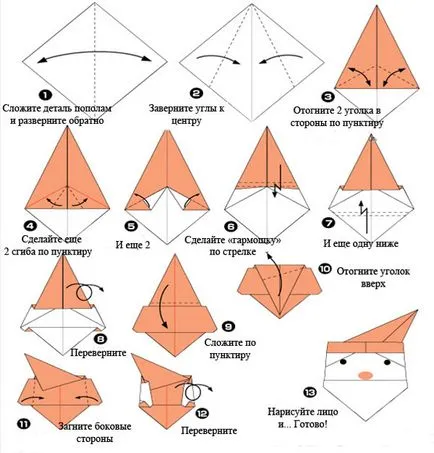 Télapó origami papír