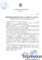 Dichiarazione di Valore în loco pentru diplomele românești în Italia