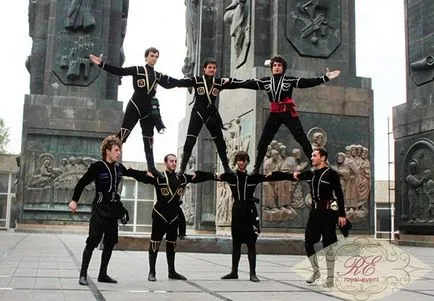 Grúz táncegyüttes, a nemzeti grúz táncokat Moszkvában