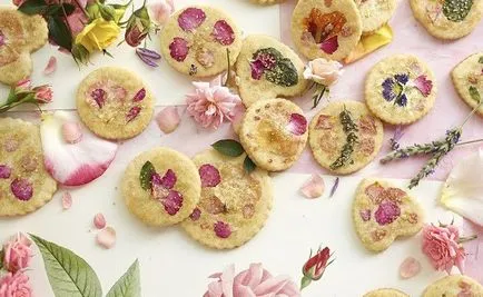 Cum de a decora un cookie neobișnuit cookie reteta cu flori confiate