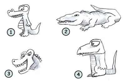 Hogyan lehet megtanulni rajzolni egy krokodil ceruza