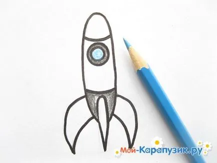 Cum de a desena un creion etape de rachete