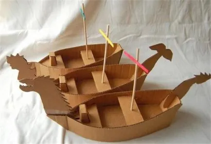 Barca de hîrtie cu propriile sale mâini un model simplu pentru copii și nava cu o țeavă