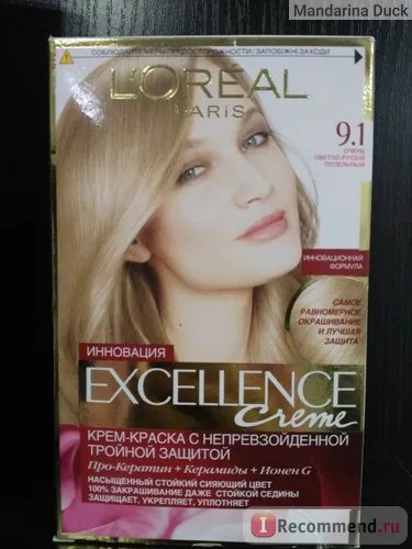 hajfesték L'Oréal kiválóság creme ellenálló - „festéssel hamuszürke hajszín