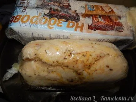 Пилешко руло рецепта със снимки, как да се готвя пиле стъпка по стъпка руло рецепта, пилешко руло в