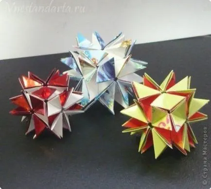 Kusudama gyártási lepkék saját kezűleg, vnestandarta