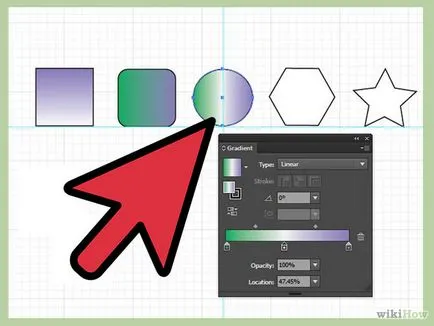 Amint az Illustrator, hogy a gradiens
