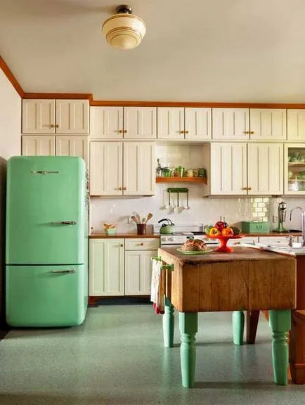 Hogyan válasszuk ki a színt a konyhában hűtő, postremont