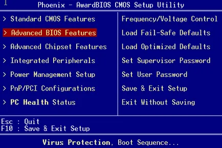 Setarea BIOS-ului de atribuire si ami pentru a instala Windows - instalare, configurare, optimizare, recuperare