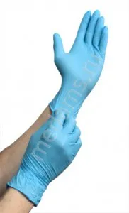Нитрил изследване ръкавици стерилен прах и прах свободен