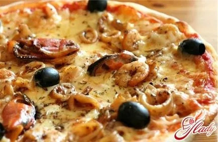 Pizza garnélarák a legjobb receptek pizza tenger gyümölcsei