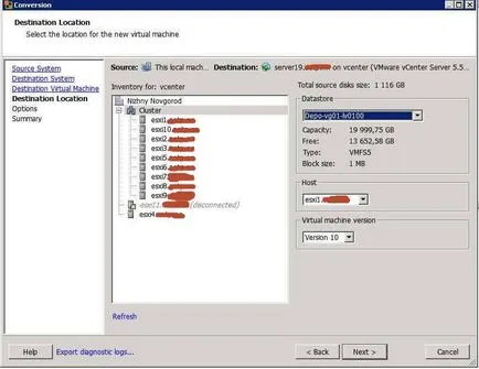 Cum să virtualizeze un server fizic, folosind VMWare vCenter convertor independent 5