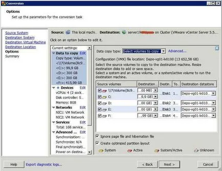 Cum să virtualizeze un server fizic, folosind VMWare vCenter convertor independent 5