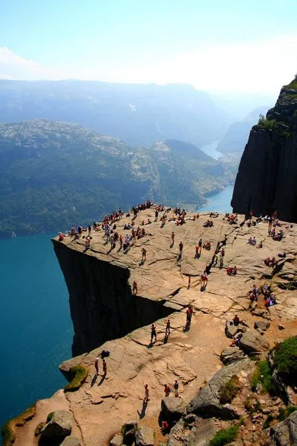 Szószék szikla Norvégiában, leírás, fotó