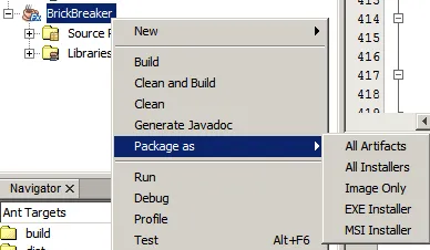 Crearea de pachete integrate în NetBeans IDE