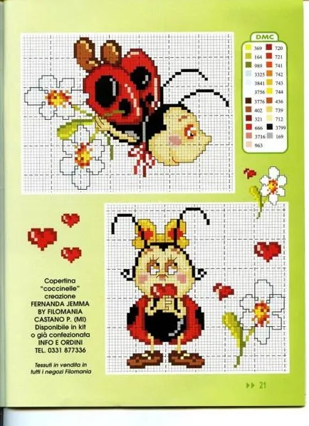 Reakcióvázlat hímzés ladybirds