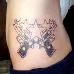 татуировка пушки