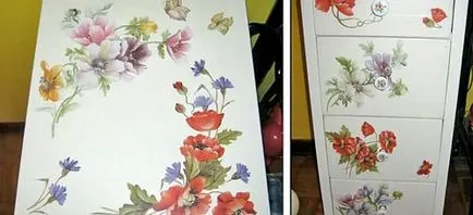 tehnica decoupage pe mobilier, cu propriile sale mâini - dulapuri, comode, rafturi - idei de design interiordekor