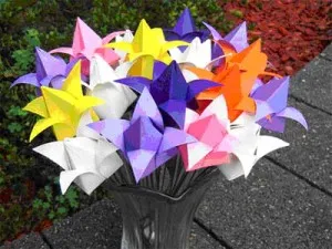 Tulip - surround origami virág gyerekeknek 8 éves, irkál
