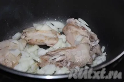 Káposzta, párolt csirke multivarka - recept fotókkal