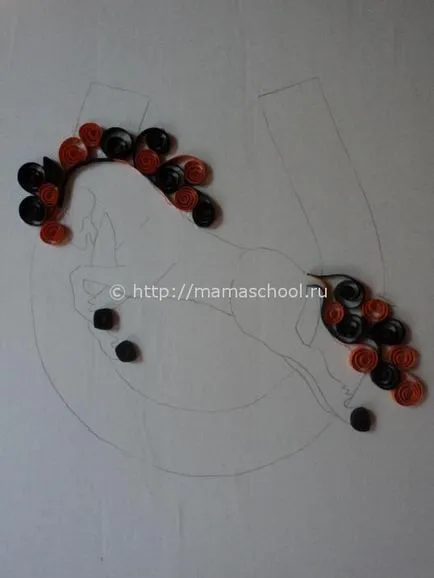 Quilling imagini ale clasei de master pentru noul an 2014