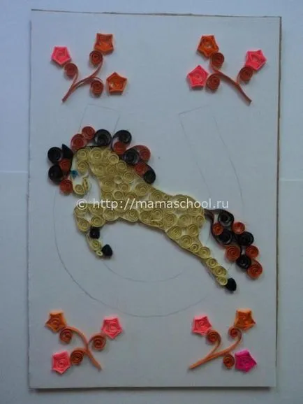 Quilling imagini ale clasei de master pentru noul an 2014