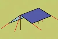 Изпълненията и методи за изграждане на заслони, сенници на палатка, брезент