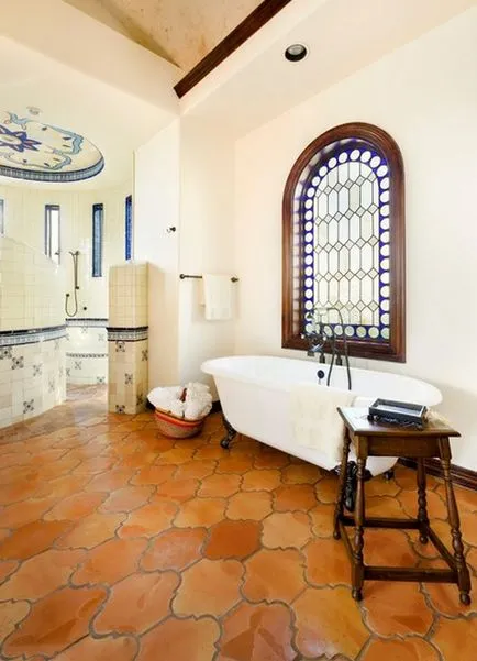 Fürdőszoba a spanyol stílusban - 23 fotó belsőépítészeti