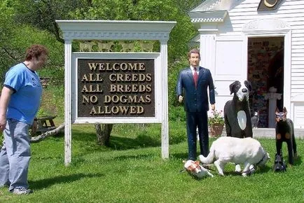Toți câinii Du-te la câini Heaven Chapel și proprietar