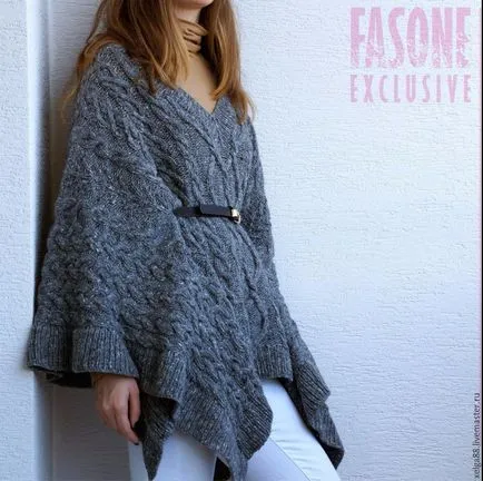 Knit un frumos poncho, confortabil